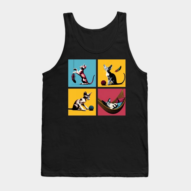 Oriental Short Hair Pop Art - Cute Kitties Tank Top by PawPopArt